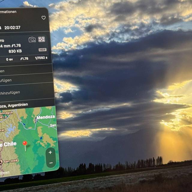 Die Metadaten eines Fotos sind auf einem Mac zu sehen