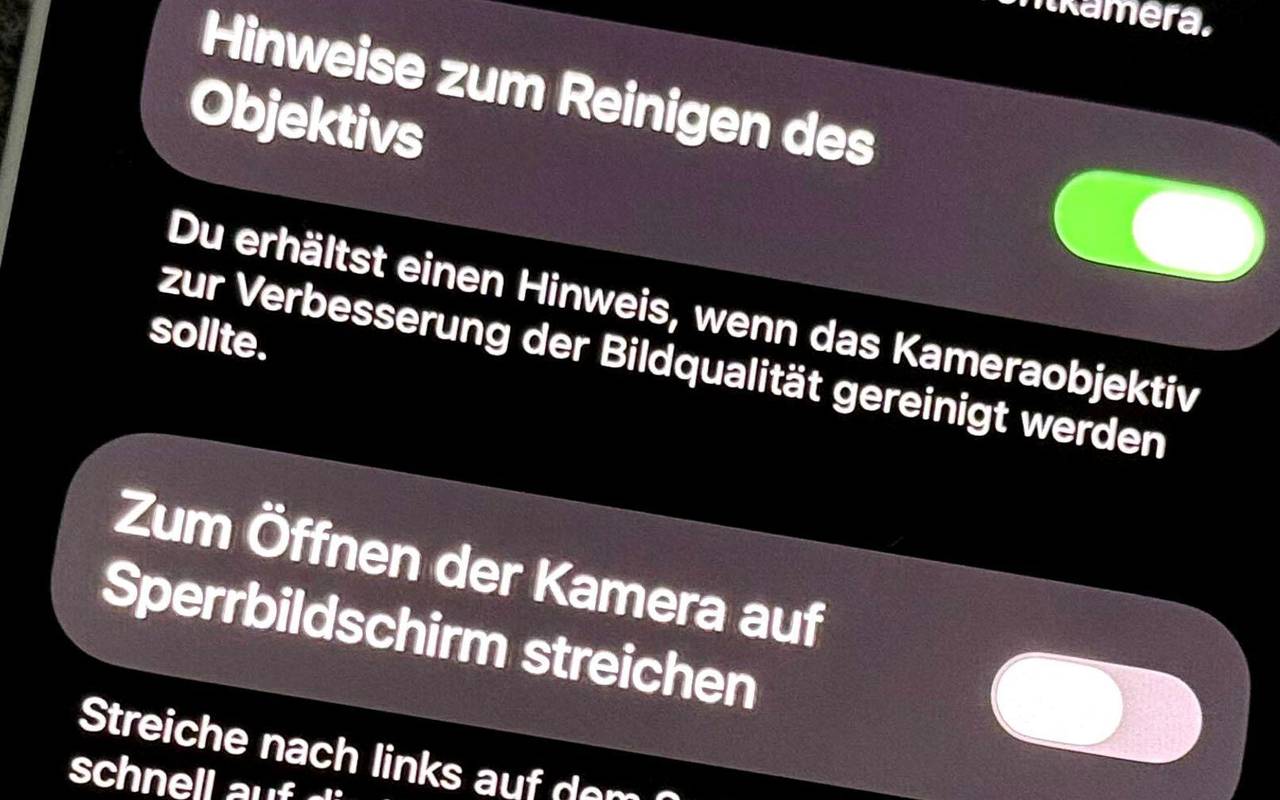 Kameraeinstellungen auf einem iPhone